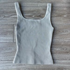 Aritzia Square Neck Ribbed Tank Top
